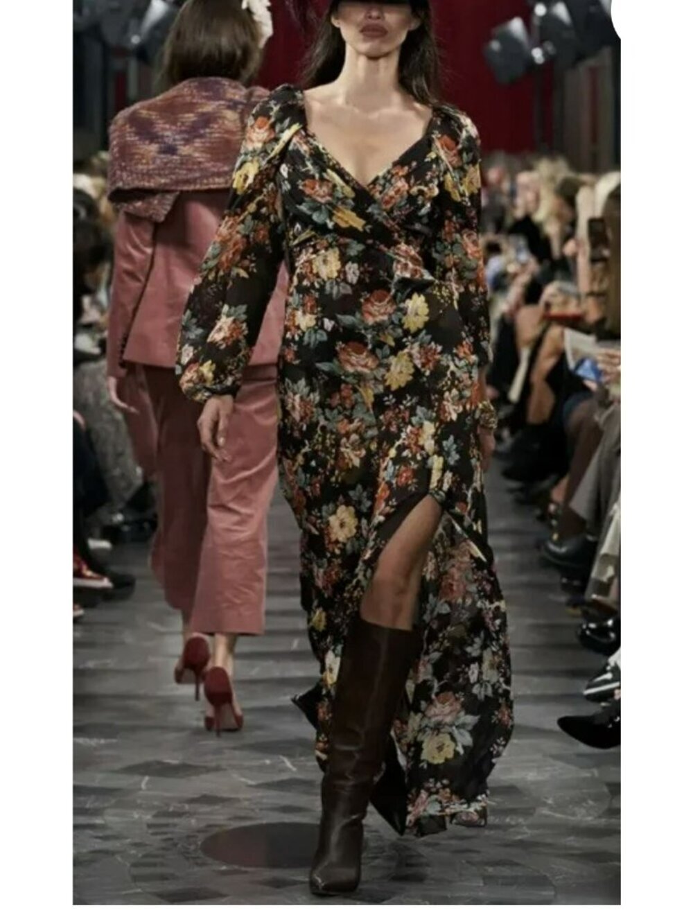 Veronica Beard $898 Silk Maxi Dress Avani Floral Chiffon Puff Sleeve Sz 2 NWT - Picture 3 of 11
